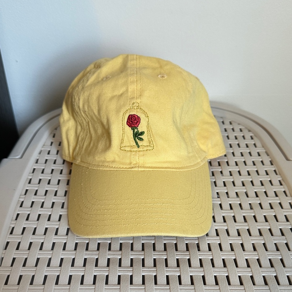 Authentic Disney Parks Beauty and the Beast Rose Baseball Hat